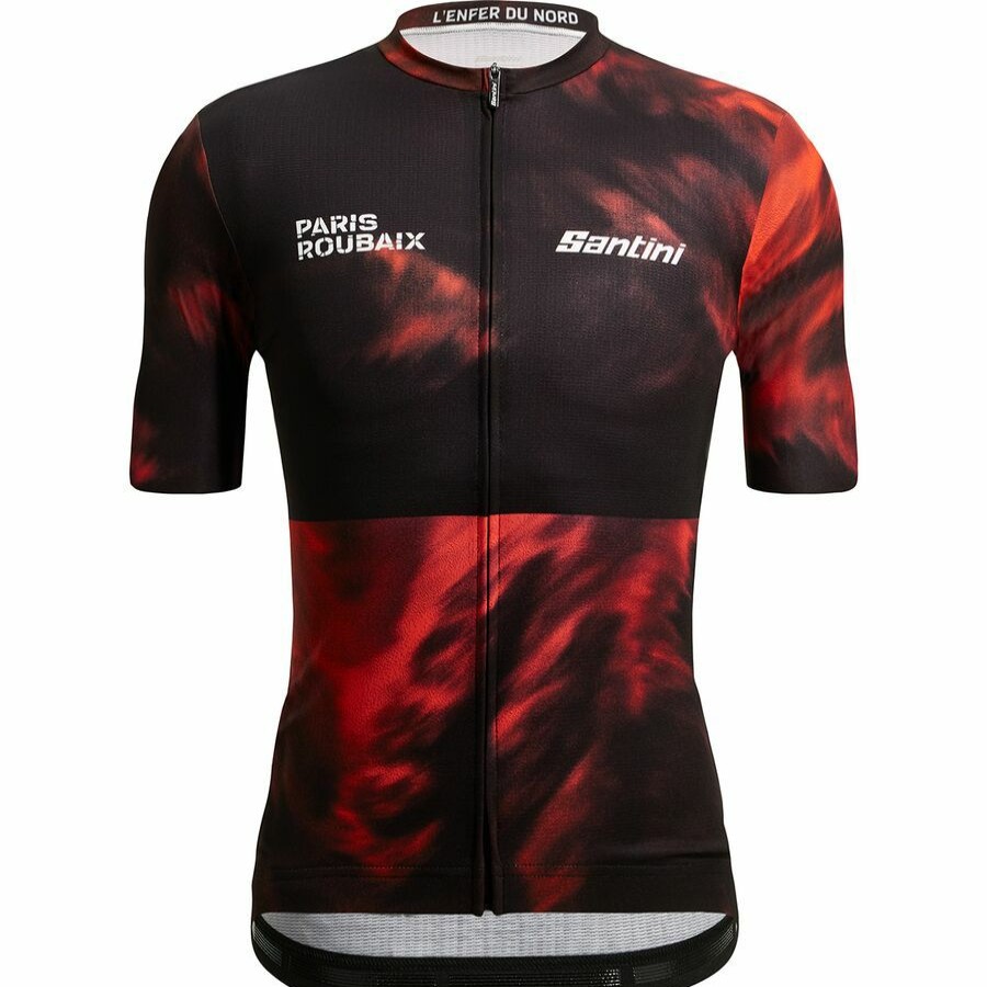 Wholesale * Santini Paris Roubaix Enfer Du Nord Jersey Men'S