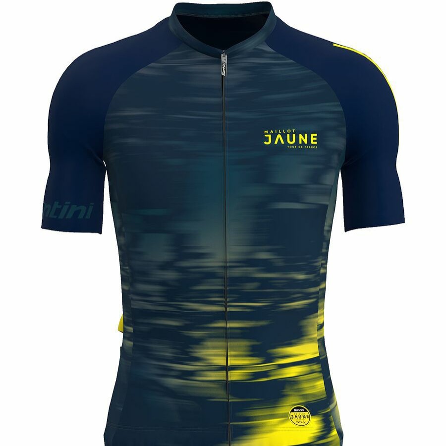 New * Santini Le Maillot Jaune Espirit Cycling Jersey Men'S