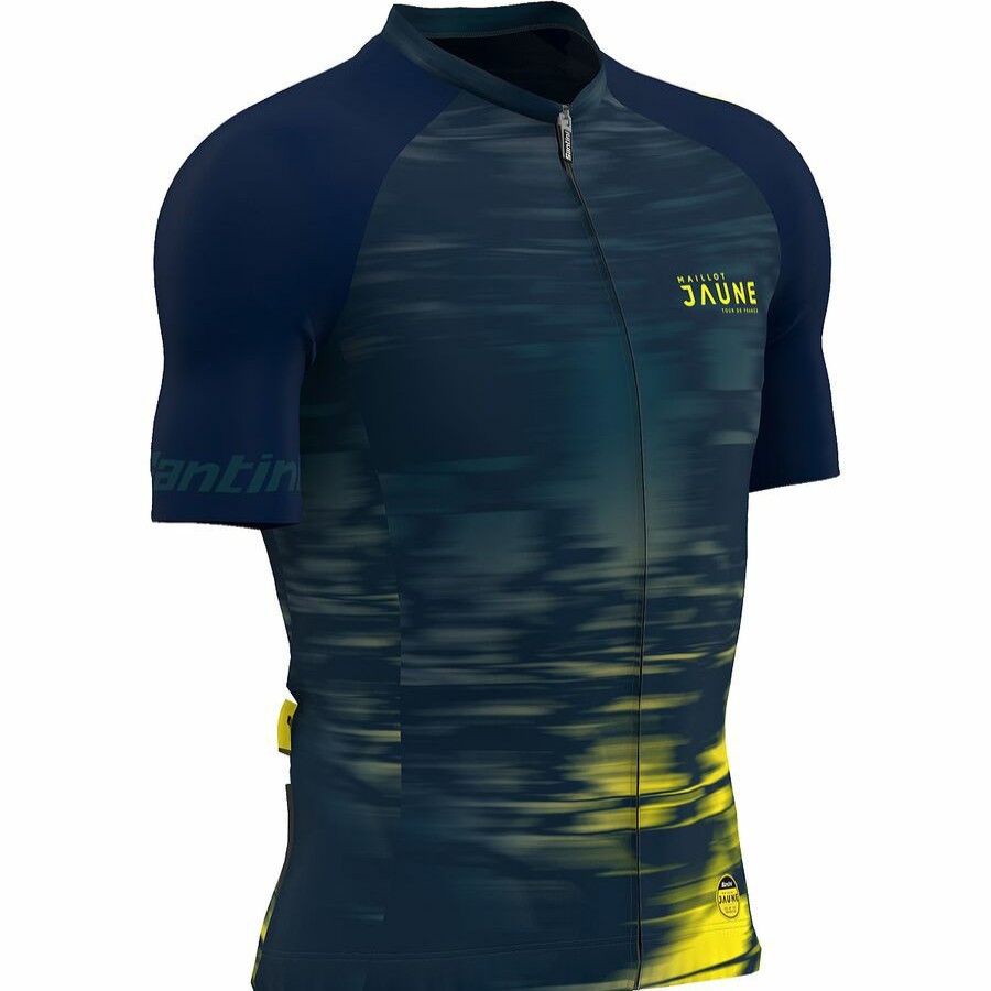 New * Santini Le Maillot Jaune Espirit Cycling Jersey Men'S