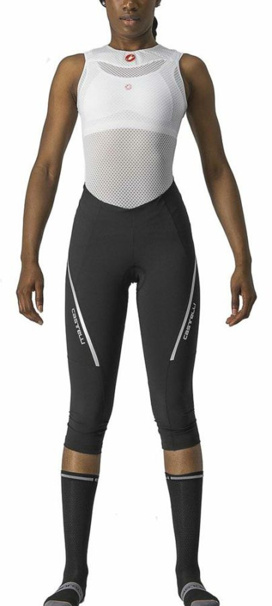 Best * Free Delivery Castelli Velocissima 3 Women'S 3/4 Bike Tights With Pad Trousers 3/4